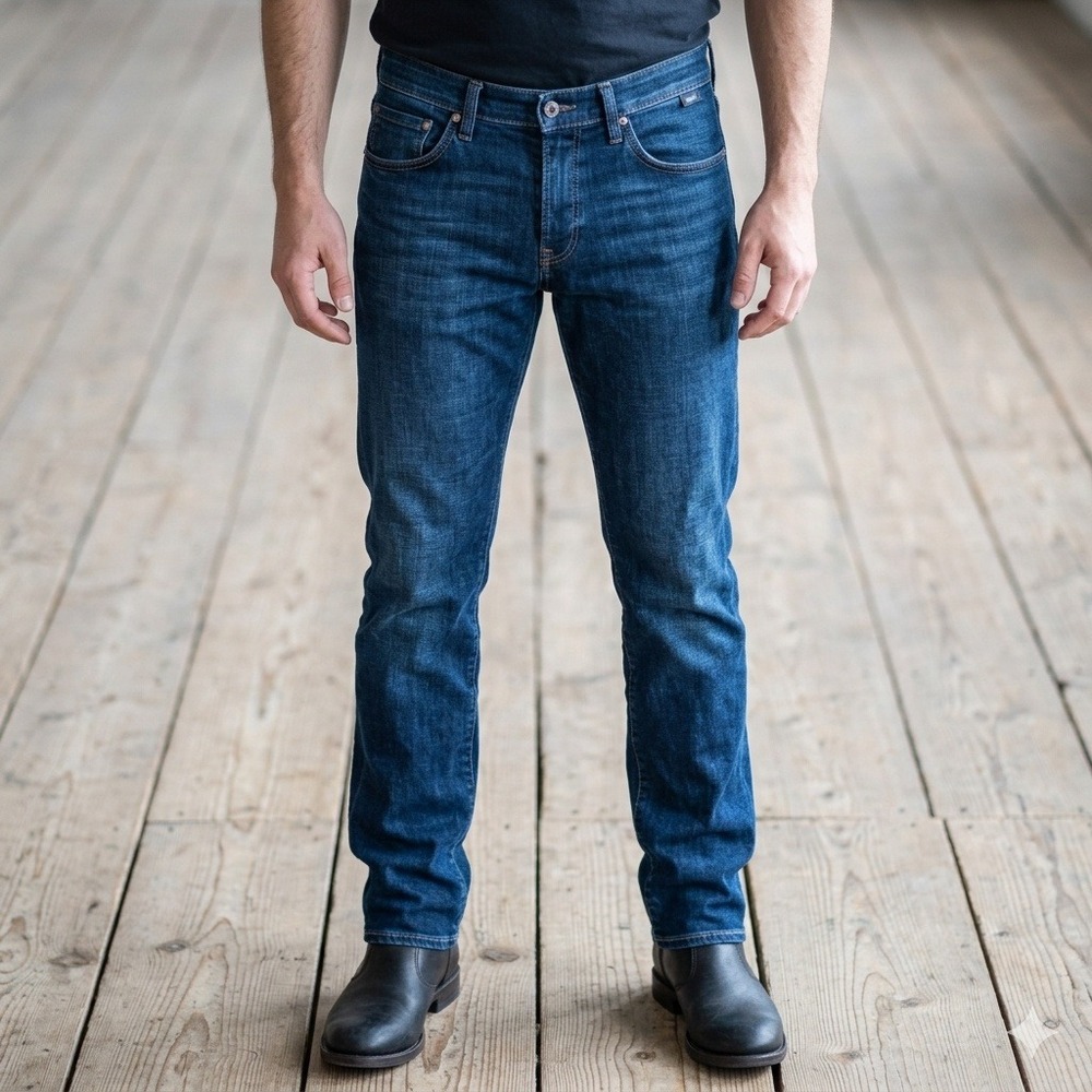 Mavi Matt Relaxed Straight Leg Mens 33x32 Dark Wash Tencel Blend Jeans